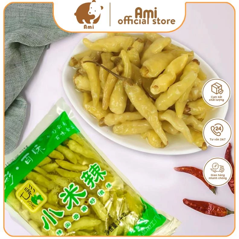 [Loại Thượng Hạng] Ớt Xanh Ngâm Tứ Xuyên ớt xanh ngâm trung quốc cay giòn ngon túi 1kg ớt xanh làm chân gà ngâm