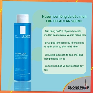 Nước hoa hồng Effaclar Astringent lotion 200ml da dầu mụn