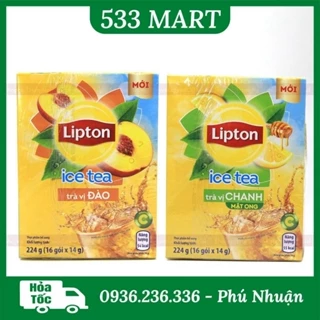 Trà Lipton ice tea vị Chanh Mật ong/vị Đào 224g (16 gói x 14g)