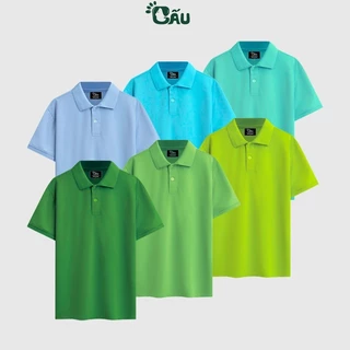 Áo thun Polo GẤU 194 Trơn vải cá sấu Poly co dãn 4 chiều dày dặn form gerular fit - Trơn PL 03