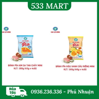 [COMBO 3 TÚI] BÁNH PÍA CAO LỢI HƯNG ĐẬU XANH SẦU RIÊNG, KIM SA TAN CHẢY 180G (DATE MỚI NHẤT)