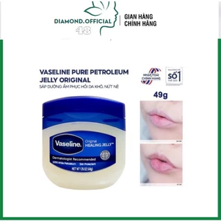 Sáp Dưỡng Ẩm Đa Năng VASELINE 100% White Petrolatum Original Healing Jelly Mỹ Đa Công Dụng 49g - diamond Mart