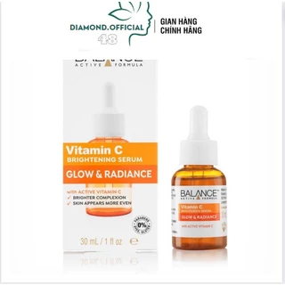 Serum Dưỡng Sáng Da, Mờ Thâm Balance Active Formula Vitamin C Brightening Serum Glow & Radiance 30ml - diamond