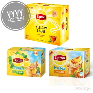 Trà Lipton ( 25 gói - 100 gói - chanh - đào )