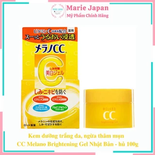 Chính hãng Kem dưỡng trắng da, ngừa thâm mụn CC Melano Brightening Gel Nhật Bản - hủ 100g