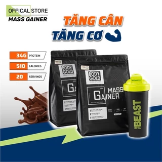 Sữa Tăng Cân Tăng Cơ[ COMBO 2 TÚI + BÌNH LẮC] Mass Gainer Body Gold túi 1,5 Kg( Hàng chính hãng)