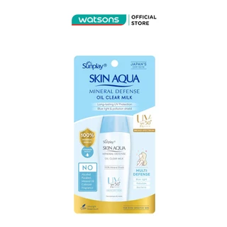 Sữa Chống Nắng Vật Lý Sunplay Skin Aqua Giảm Dầu Mineral Defense Oil Clear Milk SPF50+ PA++++ 25g