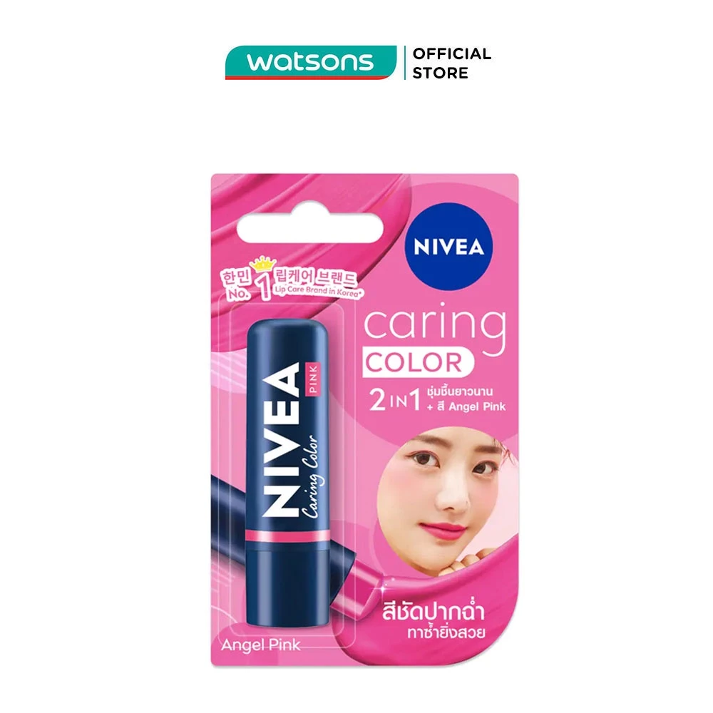 Son Nivea Caring Color Angel Pink 4.8g - Hồng Ngọt Ngào