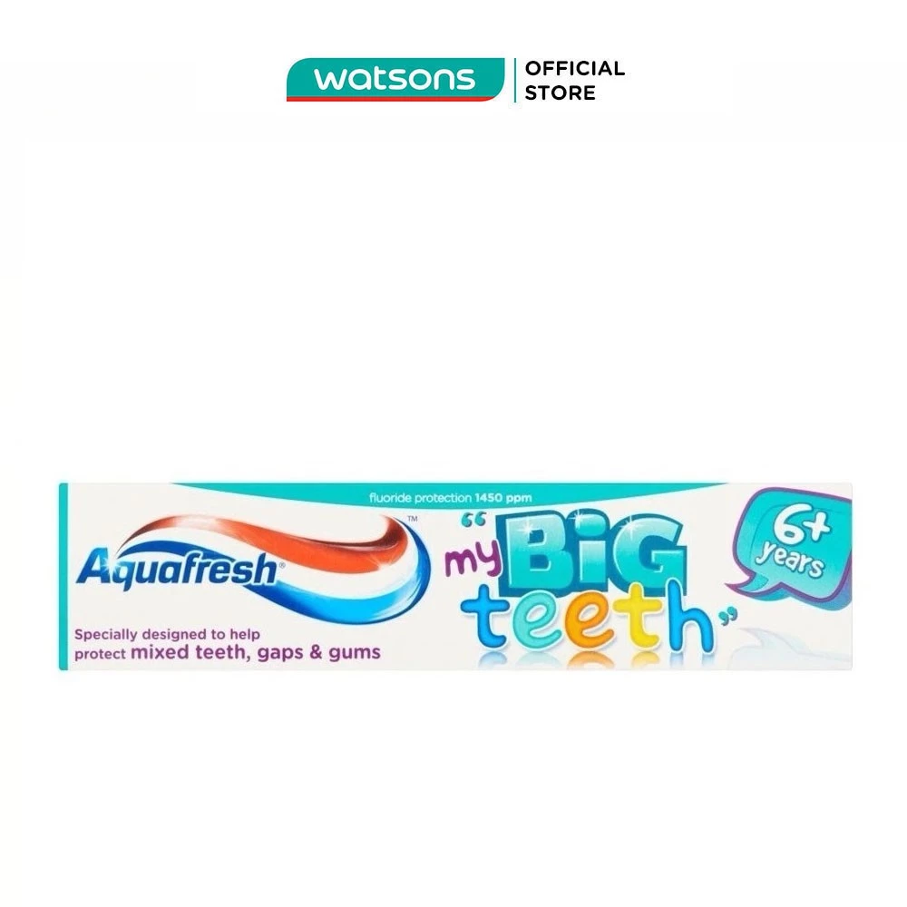 Kem Đánh Răng Trẻ Em Aquafresh Big Teeth 6Tuổi+ 50ml