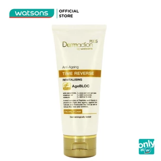 Bọt Rửa Mặt Dermaction Plus By Watsons Anti-Ageing Time Reverse Revitalising FacialFoam SạchSâu100ml