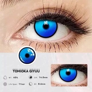 [Sẵn] Lens cosplay Denji/Tomioka/Zenitsu/Inosuke màu xanh, cam - Kính áp tròng hóa trang Forest/Lake/Maple [Miu copplay]