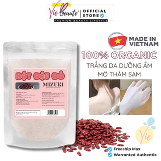 Bột đậu đỏ Mizuki nguyên chất sạch mịn 100% Organic 100gr - Trắng da, dưỡng ẩm, mờ thâm sạm, tẩy TBC