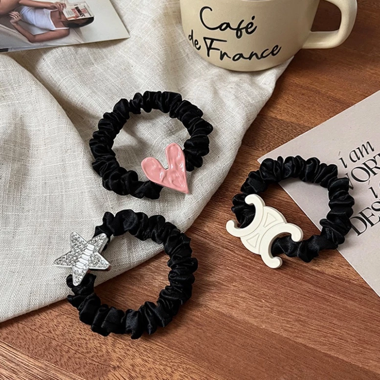 Set 7 Dây Chun Tóc Pa.Da Wang🍒FREESHIP🍒Dây Buộc Tóc Màu Đen Đơn Giản Thời Trang Hàn Quốc.