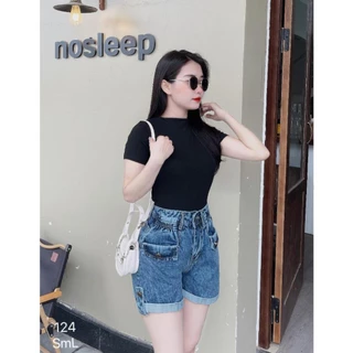 Quần short jean nữ THCLOTHES quần sọt cạp cao bóp eo tôn dáng năng động phong cách Hàn Quốc sooc bò 124