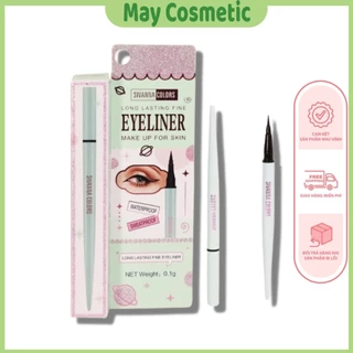 Kẻ mắt nước Sivanna Color chống nước lâu trôi, Bút đầu mảnh màu đen Long Lasting Fine Eyeliner ES8016 - Maycosmetic