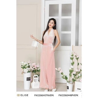 Quần nhung hồng túi sườn thiết kế Elise FW2206044BPVEPK