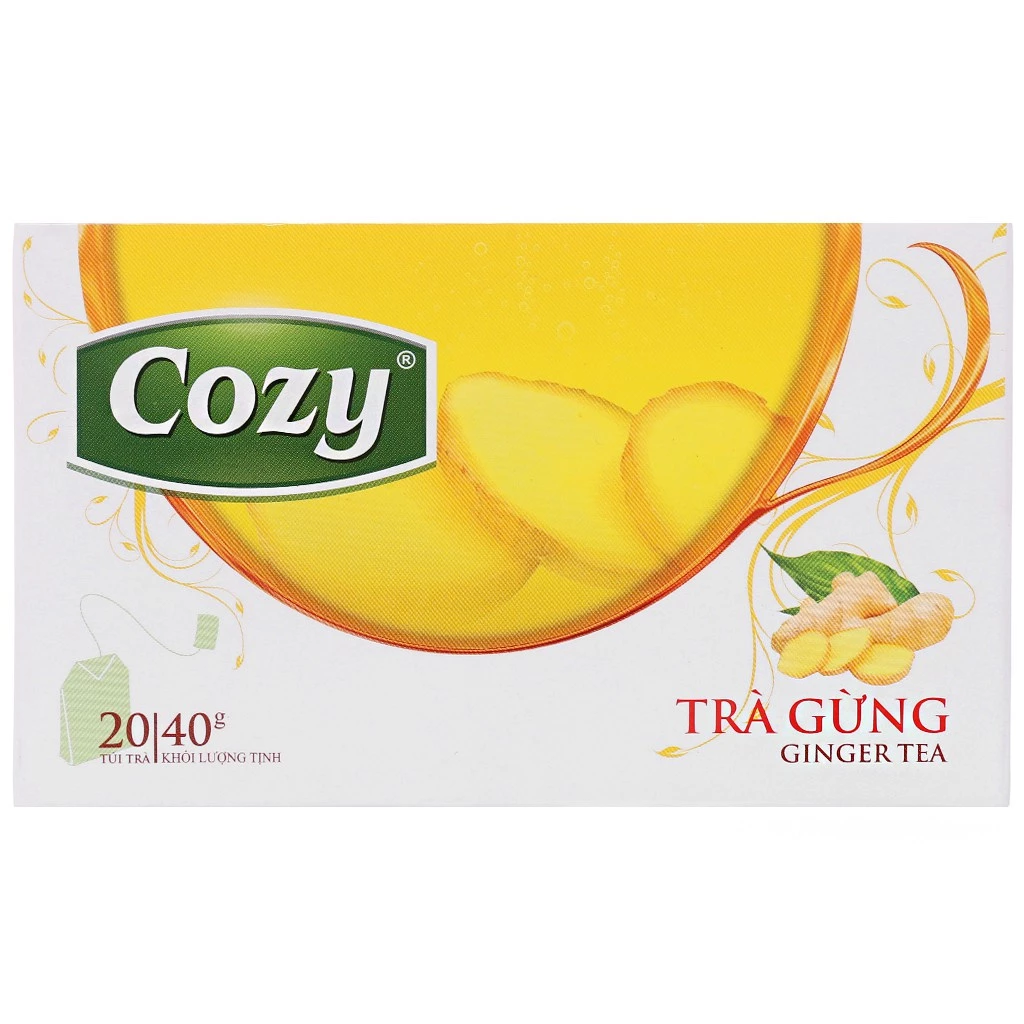 Trà Cozy Trà Túi lọc Gừng (2g x 20 gói/hộp) - TCZ014