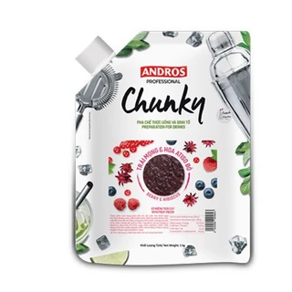 Chunky Trái mọng & Hoa Atisô đỏ (Berry & Hibiscus) ANDROS 1 kg - TAN015