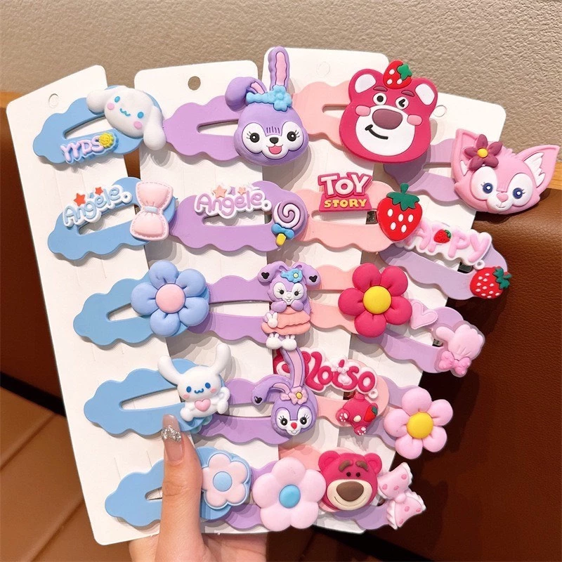 Set 5 kẹp hoạt hình disney phong cách Hàn hot tiktok dễ thương cho bé - gd19