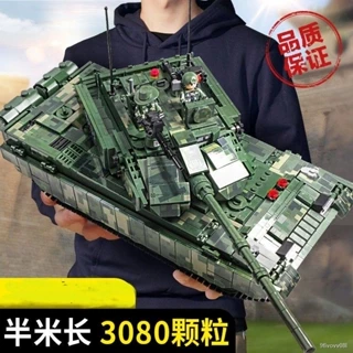 Tương thích với khối xây dựng Lego lớn 99A xe tăng chiến đấu chủ lực khó lắp ráp cậu bé đồ chơi điều khiển từ xa mô hình