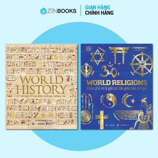 Sách - Combo 2 cuốn sách bìa cứng Lịch Sử Thế Giới + Tôn Giáo Thế Giới - ZenBooks