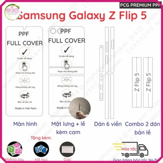 Dán PPF trong, nhám cho Samsung Z Flip 5 (Zflip5, Z Flip5) dành cho màn hình, mặt lưng, bản lề (gáy) bảo vệ tuyệt đối