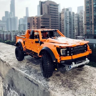 Tương thích với Lego Ford Raptor xe bán tải lắp ráp khối xây dựng mô hình người lớn khó điều khiển từ xa xe địa hình cậu