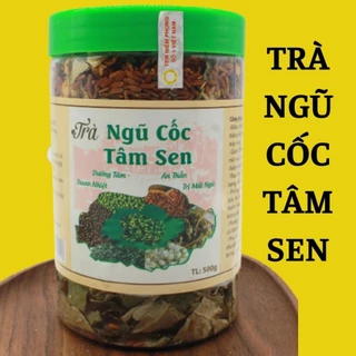 Trà Giảm Cân Ngủ Cốc Tâm Sen hoa nhài gạo lứt giảm mỡ bụng, trà tâm sen ngủ ngon Mát Gan thanh lọc cơ thể