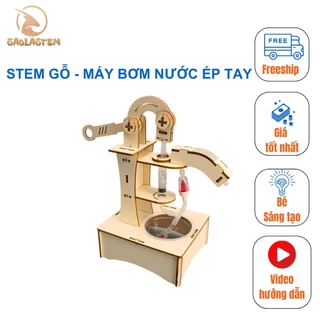 Đồ chơi STEM - Bộ lắp ráp mô hình Máy Bơm Nước Ép Tay - STEM Khoa Học, Giáo Dục, Trí Tuệ.