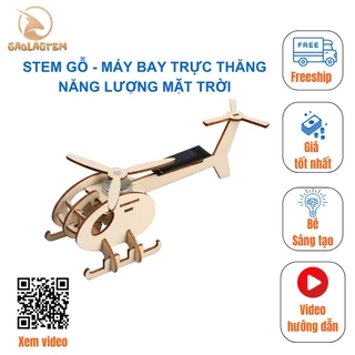 Đồ chơi STEM - Bộ lắp ráp mô hình Máy Bay Trực Thăng Năng Lượng Mặt Trời - STEM Khoa Học, Giáo Dục, Trí Tuệ.