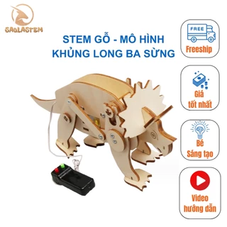 Đồ chơi STEM - Mô Hình Khủng Long Ba Sừng - STEM Khoa Học, Giáo Dục, Trí Tuệ.