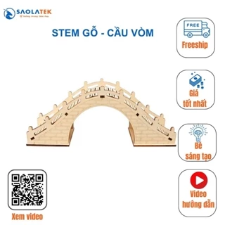 Đồ chơi STEM - Đồ chơi cầu vòm gỗ thí nghiệm khoa học phát minh nhỏ - STEM Khoa Học, Giáo Dục, Trí Tuệ.