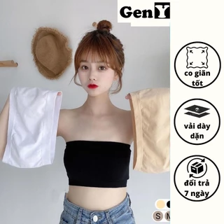 Áo ống cúp ngực croptop GenY, Áo cúp ngực có giãn nhiều chất vải dệt kim dày dặn thoáng khí BRA3