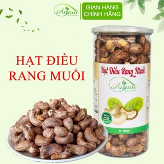 Hạt Điều Rang Muối Chưa Bóc Vỏ lụa(KL:500GRAM) hàng loại 1 cao cấp hạt điều giòn có vị mặn nhẹ