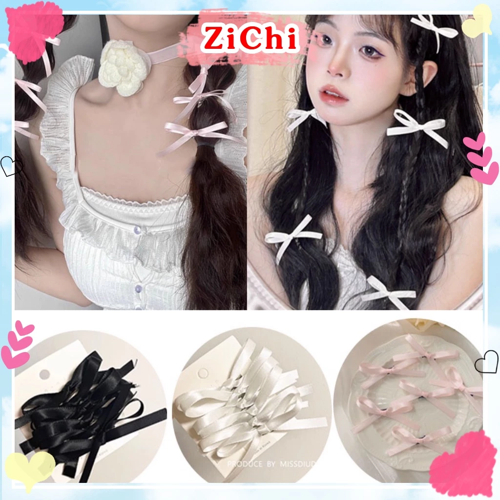 Set 6 Kẹp Tóc Nơ Nhỏ Dễ Thương Cho Bé Gái, Kẹp Nơ Mini Nhiều Màu