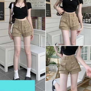 Quần short nữ, quần nữ túi hộp newbrand hàn quốc size S M L SKUQ-21A1 1990clother