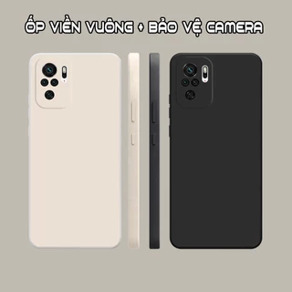 Ốp lưng Xiaomi Redmi Note 10 4G / 5G / Note 10s / Note 10 Pro viền vuông TPU đen trơn chất lượng