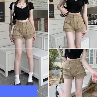 Quần short nữ, quần nữ túi hộp newbrand hàn quốc size S M L SKUQ-21A1 shopcuamem