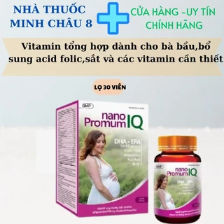 PROMUM IQ Bổ sung DHA, EPA, các vitamin và khoáng chất cần thiết cho phụ nữ thời kỳ mang thai và cho con bú