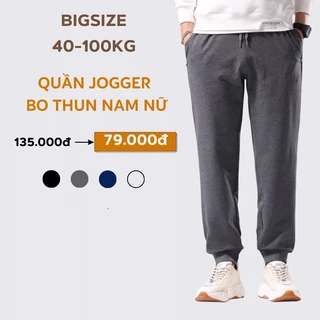 Quần Jogger nam nữ 40-100kg Sói Store thời trang bigsize phong cách ống bo thể thao 4 màu