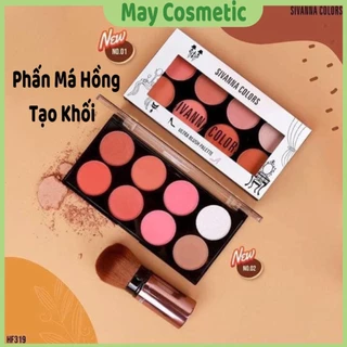 Phấn Má Hồng Tông Cam Hồng, Tạo Khối và Bắt Sáng Sivanna Colors Ultra Blush Palette HF319 Chuẩn Thái Lan