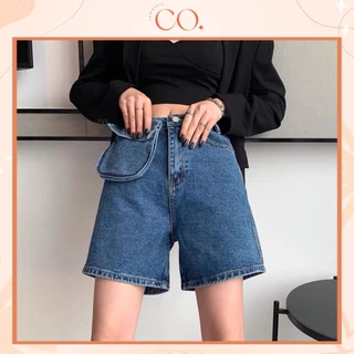 Quần Shorts Cạp Cao Túi Tháo Rời Phong Cách Ulzzang_C4