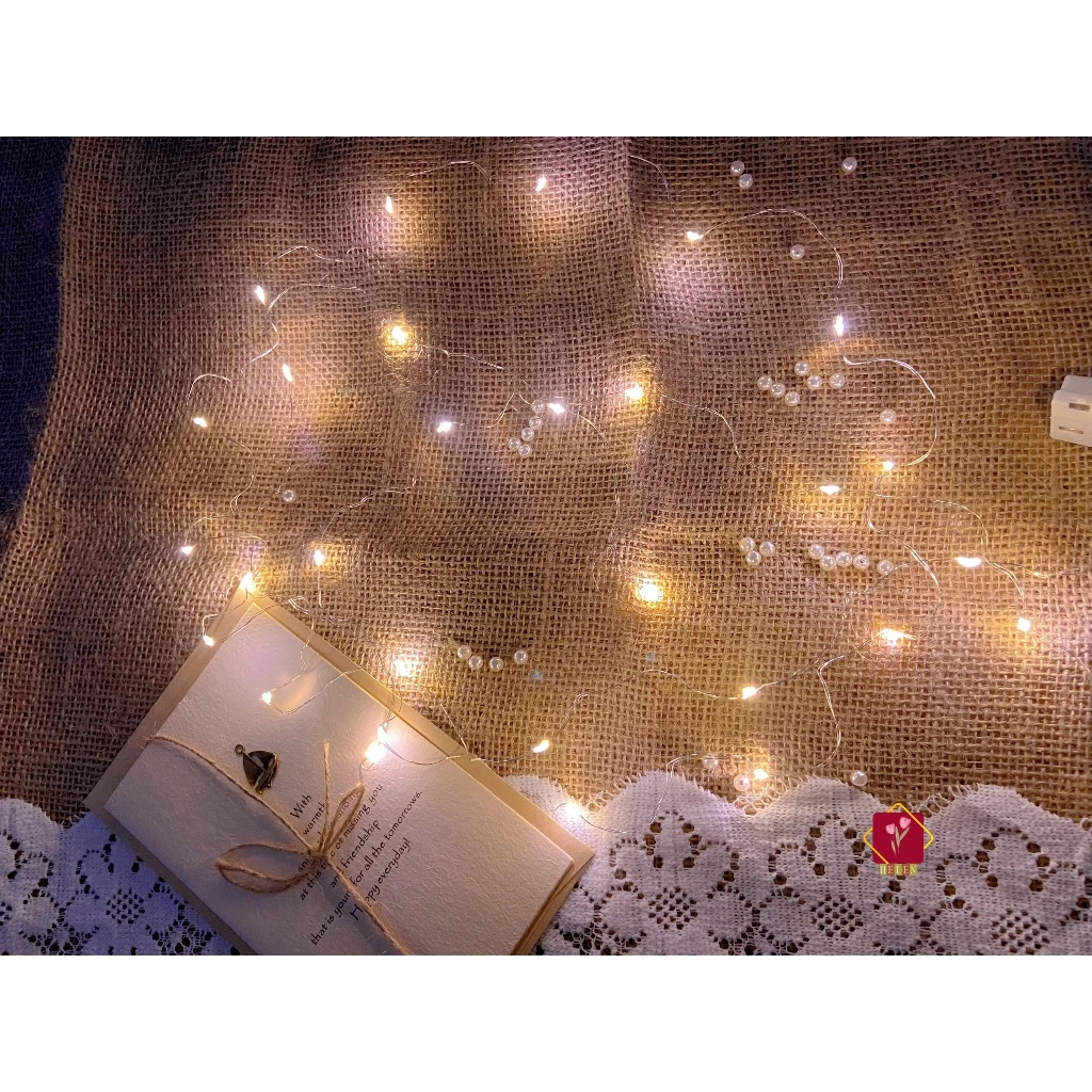 Dây đèn led trang trí fairylight đom đóm có sẵn pin dài 2m SIÊU RẺ GIÁ SỈ