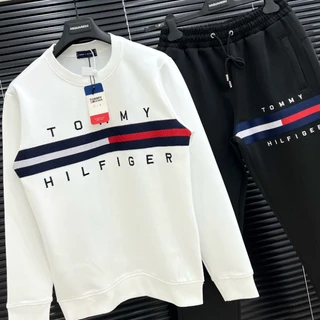 Bộ Quần Áo Tommy Hilfiger Nam Thu Đông Hot Bộ Tommy dài tay nam chất liệu Nỉ nhung (ảnh video thật)