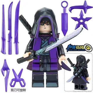 Tương thích với LEGO minifigures Assassin Wu Liuqi Lắp ráp Ninjago Seven Demon Blade Knife 567 Khối xây dựng Đồ chơi trẻ