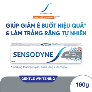 Kem đánh răng SENSODYNE Gentle Whitening 160g giúp giảm ê buốt hiệu quả và làm trắng răng tự nhiên