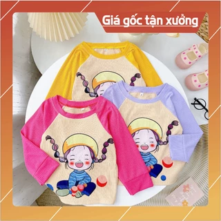 Aó dài tay cho bé gái vải bo gân cotton chất vải thấm mồ hôi,mịn từ 10kg đến 30kg-MẪU DÀITAY1 -NAMkids