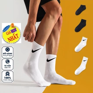 💛 Loại Đẹp 💛 Tất Nam Nữ Cổ Cao Cổ Ngắn Thể Thao Thời Trang Cao Cấp - Tất Vớ Nike Vải Dệt Kim Khử Mùi Kháng Khuẩn D