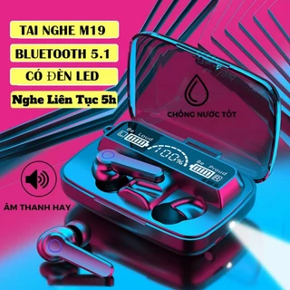 Tai Nghe Gaming Bluetooth Không Dây M19 Phiên Bản Pro Nâng Cấp Pin Trâu, Nút Cảm Ứng, Màn Hình Led Gaming Secido.shop