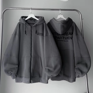 Áo Khoác HOODIE nỉ bông mũ to 2 lớp Unisex form rộng.